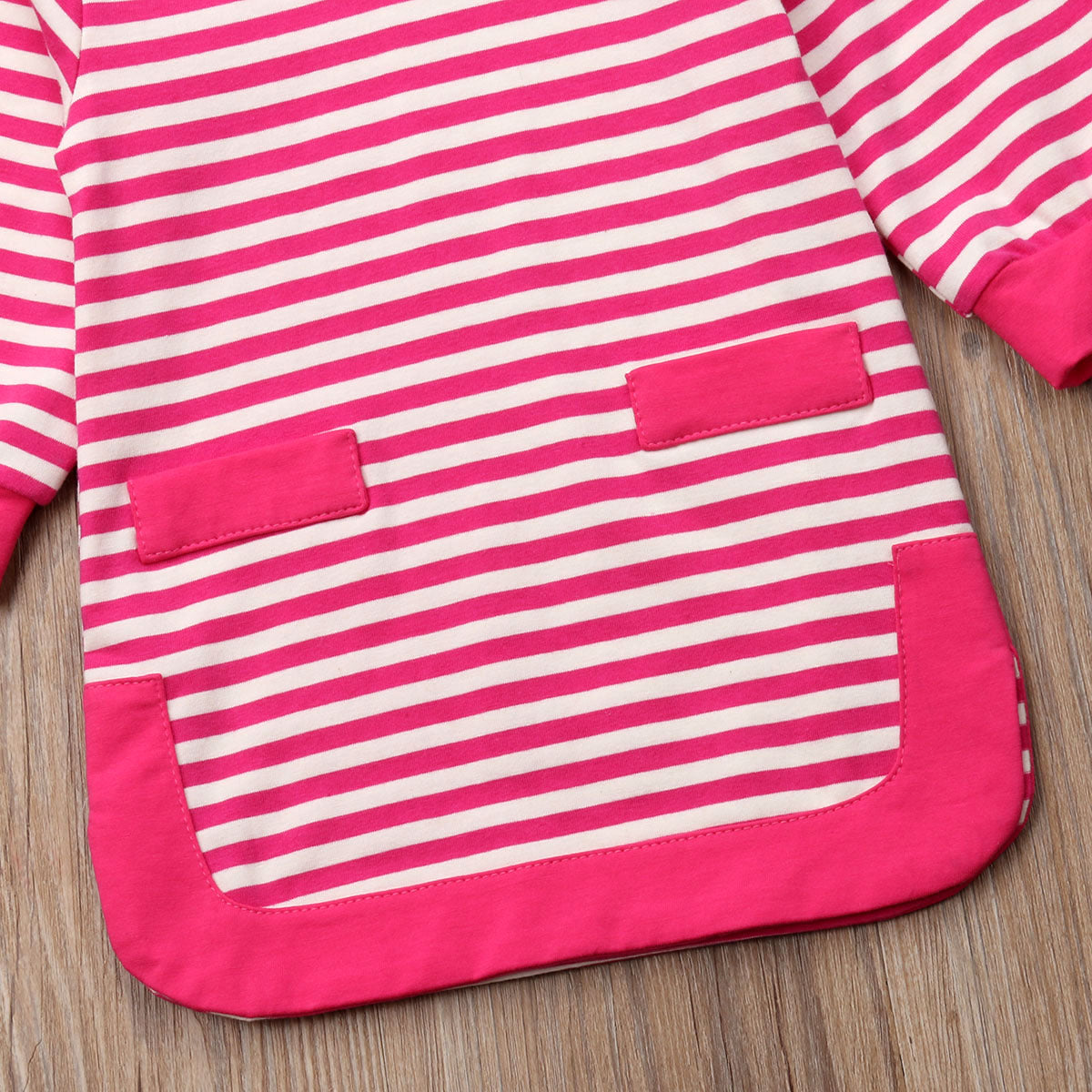 Baby Girls Dress Striped Long Sleeve Loose Princess Party Cotton Casual Kids Dresses - ebowsos