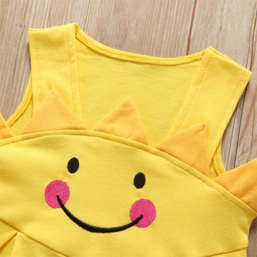 Baby Girls Dress Summer Princess Clothes Pocket Sleeveless Yellow Sun Strap Party Sundress Costume Clothing - ebowsos