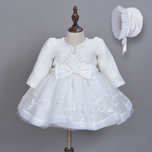 Baby Girls Princess Dress Lace Christening Wedding Party Dresses Clothes New Cute Lovely Girls Dress - ebowsos