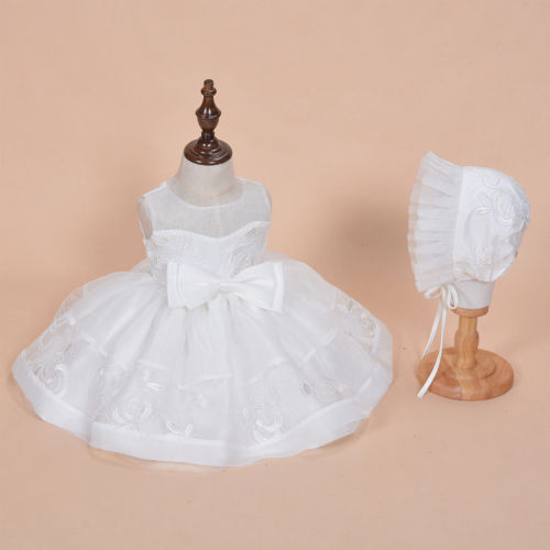 Baby Girls Princess Dress Lace Christening Wedding Party Dresses Clothes New Cute Lovely Girls Dress - ebowsos