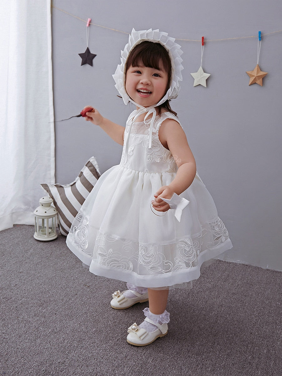 Baby Girls Princess Dress Lace Christening Wedding Party Dresses Clothes New Cute Lovely Girls Dress - ebowsos