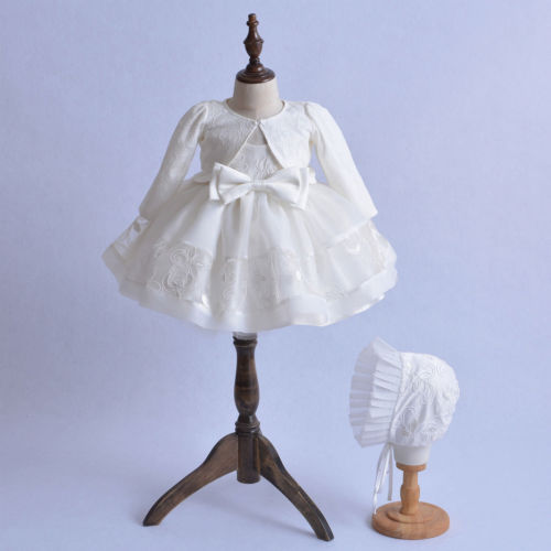 Baby Girls Princess Dress Lace Christening Wedding Party Dresses Clothes New Cute Lovely Girls Dress - ebowsos