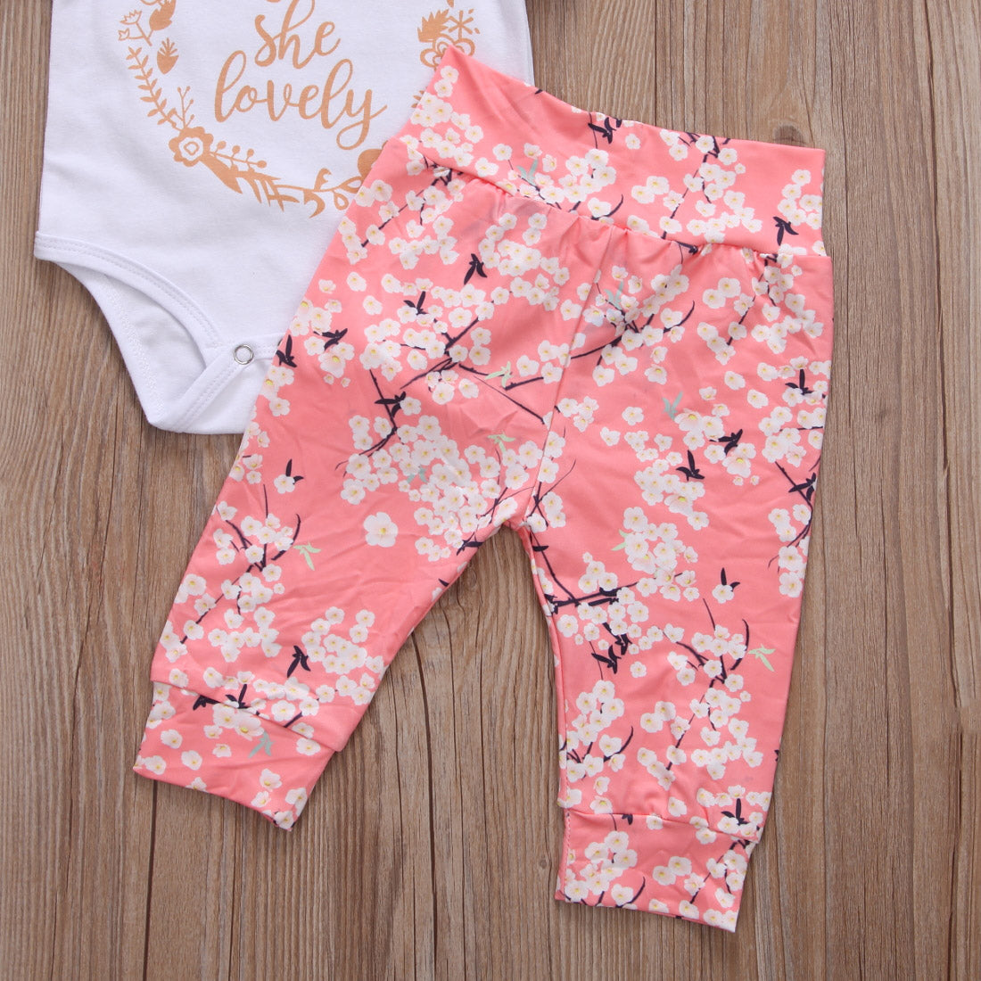 Baby Girls Summer Pants Set Newborn Bodysuit Jumpsuit Clothes Outfits set - ebowsos