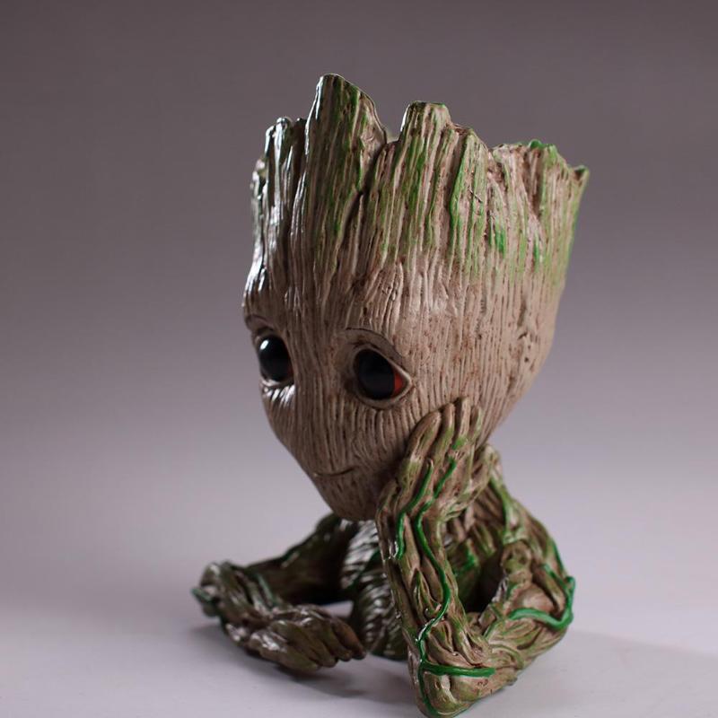 Baby Groot Flowerpot Flower Pot Planter Action Figures Guardians of Galaxy Toy Tree Man Cute Model Toy Pen Pot Drop Shipping - ebowsos