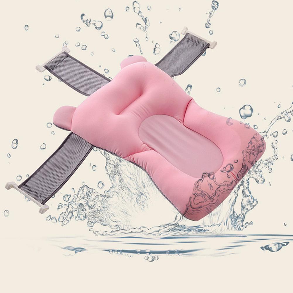 Baby Infant Bath Tub Safety Seat Bathing Newborn Shower Mesh Sling Toddler Baby Bath Seat Baby Bath Mat Baby Shower Bath Tub Pad-ebowsos