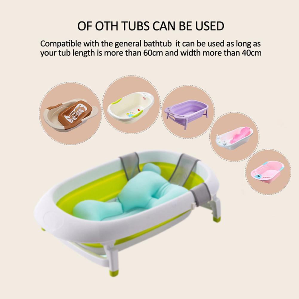 Baby Infant Bath Tub Safety Seat Bathing Newborn Shower Mesh Sling Toddler Baby Bath Seat Baby Bath Mat Baby Shower Bath Tub Pad-ebowsos