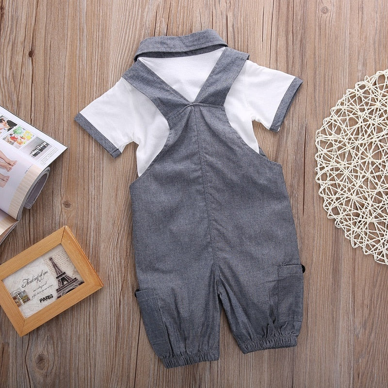 Baby Infant Kids Boys Clothes T-shirt Tops + Pants Jumpsuit 2PCS Outfits Set - ebowsos