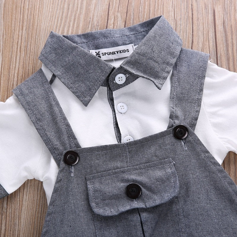 Baby Infant Kids Boys Clothes T-shirt Tops + Pants Jumpsuit 2PCS Outfits Set - ebowsos