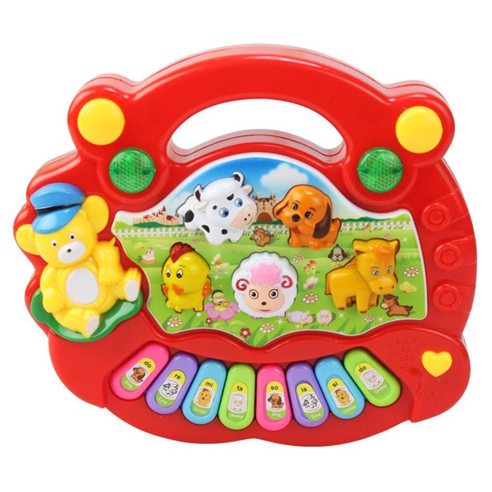 Baby Kid Musical Educational Animal Farm Piano Developmental Music Toy Gift Educational Toys Xylophone Music-ebowsos