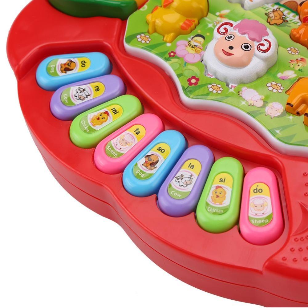 Baby Kid Musical Educational Animal Farm Piano Developmental Music Toy Gift Educational Toys Xylophone Music-ebowsos