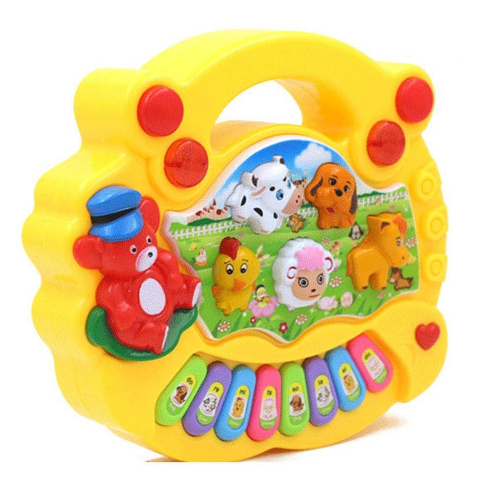 Baby Kid Musical Educational Animal Farm Piano Developmental Music Toy Gift Educational Toys Xylophone Music-ebowsos