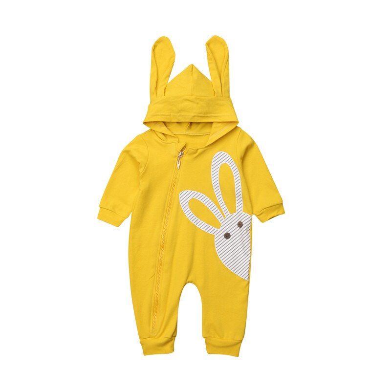 Baby Kids Boy Girl Infant Cute Cartoon Autumn Romper Jumpsuit Cotton Clothes Hooded Outfits - ebowsos