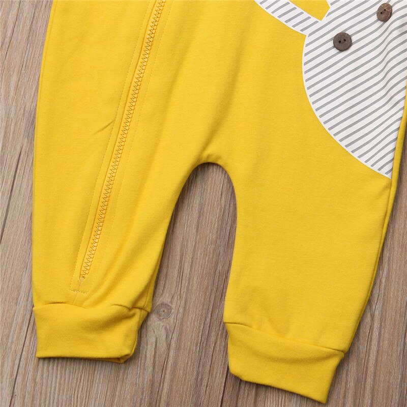 Baby Kids Boy Girl Infant Cute Cartoon Autumn Romper Jumpsuit Cotton Clothes Hooded Outfits - ebowsos