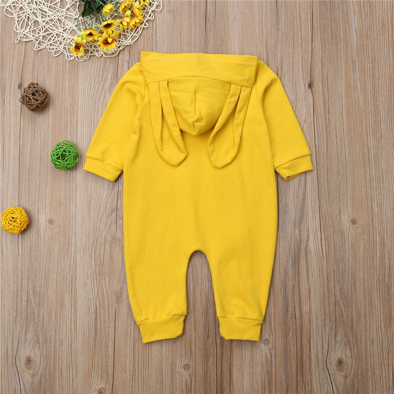 Baby Kids Boy Girl Infant Cute Cartoon Autumn Romper Jumpsuit Cotton Clothes Hooded Outfits - ebowsos