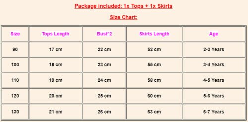 Baby Kids Girls Cotton Striped Tops Princess Party Dresses Skirts Set Clothes - ebowsos