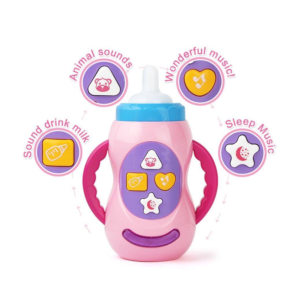 Baby Kids Sound Music Light Milk Bottle BabyLearning Musical Feeding Bottle Toys Funny Baby Feeding Bottle Toy-ebowsos