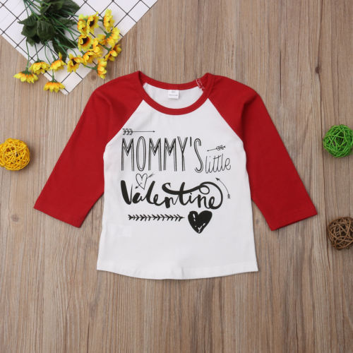 Baby Valentine Clothes Big Brother T-shirt / Little Brother Romper Family Matching Tops Clothes Outfits - ebowsos