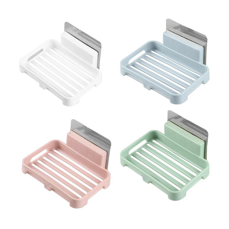 Bathroom Shower Soap Box Drain Storage Rack Strong Traceless Soap Holder - ebowsos