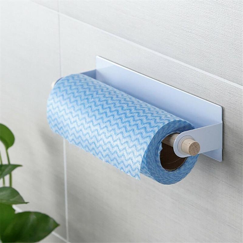 Bathroom Toilet Roll Paper Storage Rack Daily Durability Environmental Kitchen Towel Holder Lightweight Tissue Hanger Stand - ebowsos