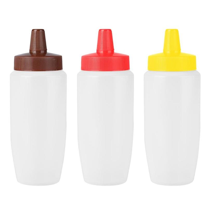 Beautiful 340ml Plastic Squeeze Bottle Sauce Vinegar Oil Ketchup Condiment Dispenser High Quality Gravy Boats - ebowsos