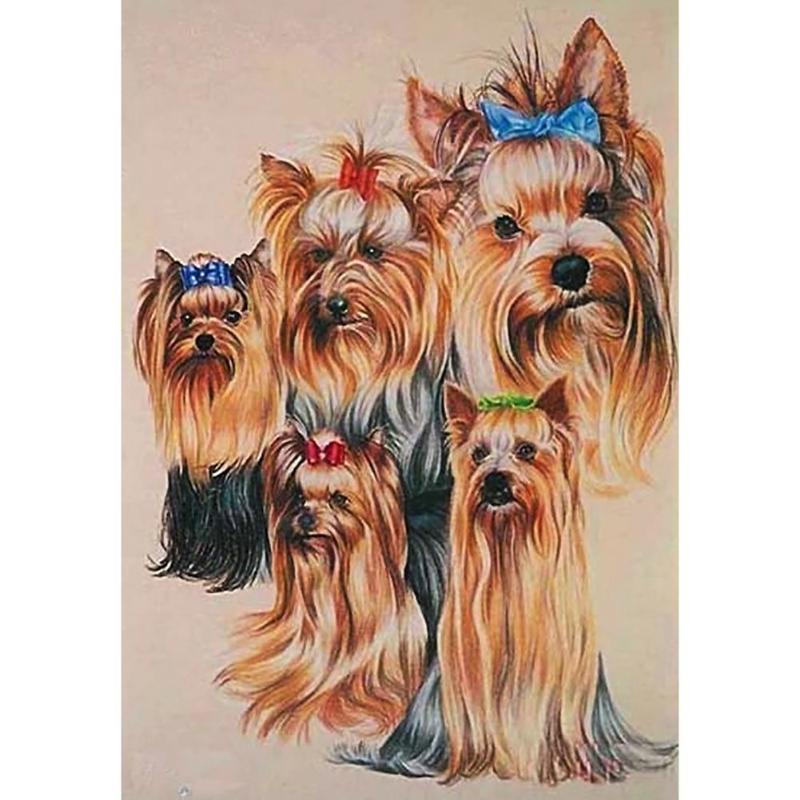 Beautiful 5D DIY Full Drill Diamond Painting Dogs Animals Cross Stitch Embroidery Kit High quality 40 X 30cm Diamond Painting - ebowsos