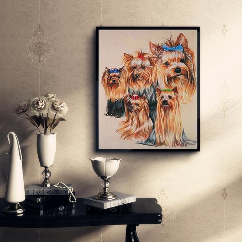 Beautiful 5D DIY Full Drill Diamond Painting Dogs Animals Cross Stitch Embroidery Kit High quality 40 X 30cm Diamond Painting - ebowsos