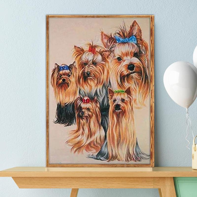 Beautiful 5D DIY Full Drill Diamond Painting Dogs Animals Cross Stitch Embroidery Kit High quality 40 X 30cm Diamond Painting - ebowsos