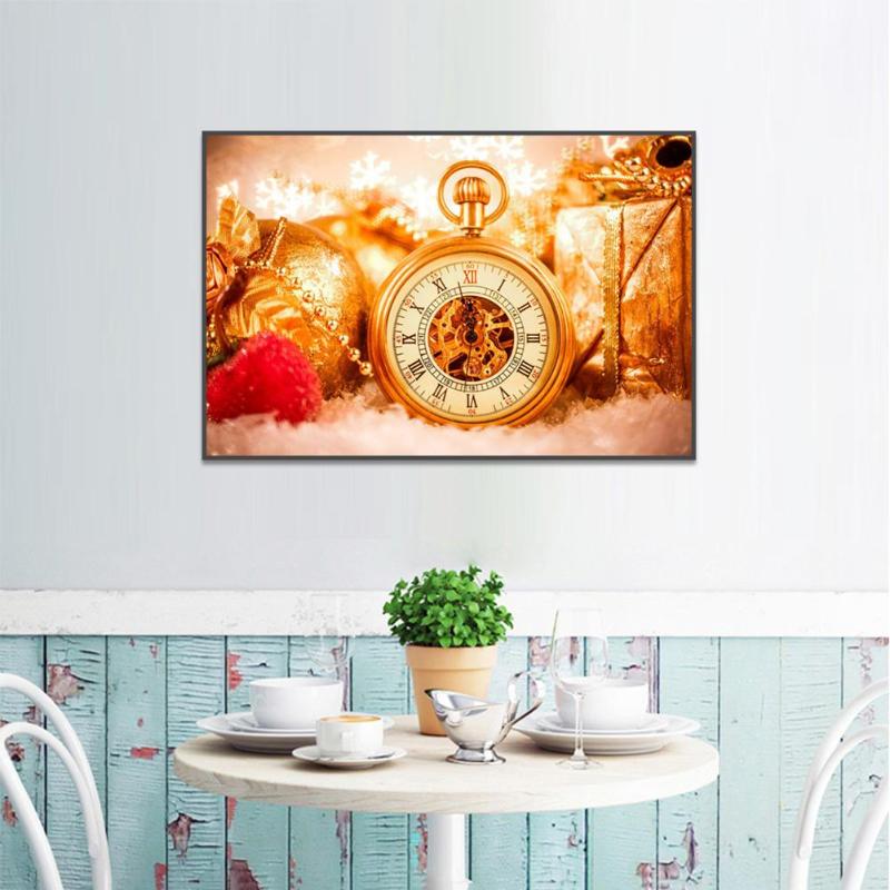 Beautiful 5D DIY Full Drill Diamond Painting High Quality Clock Cross Stitch Embroidery Mosaic Kit 40 X 30cm Diamond Painting - ebowsos