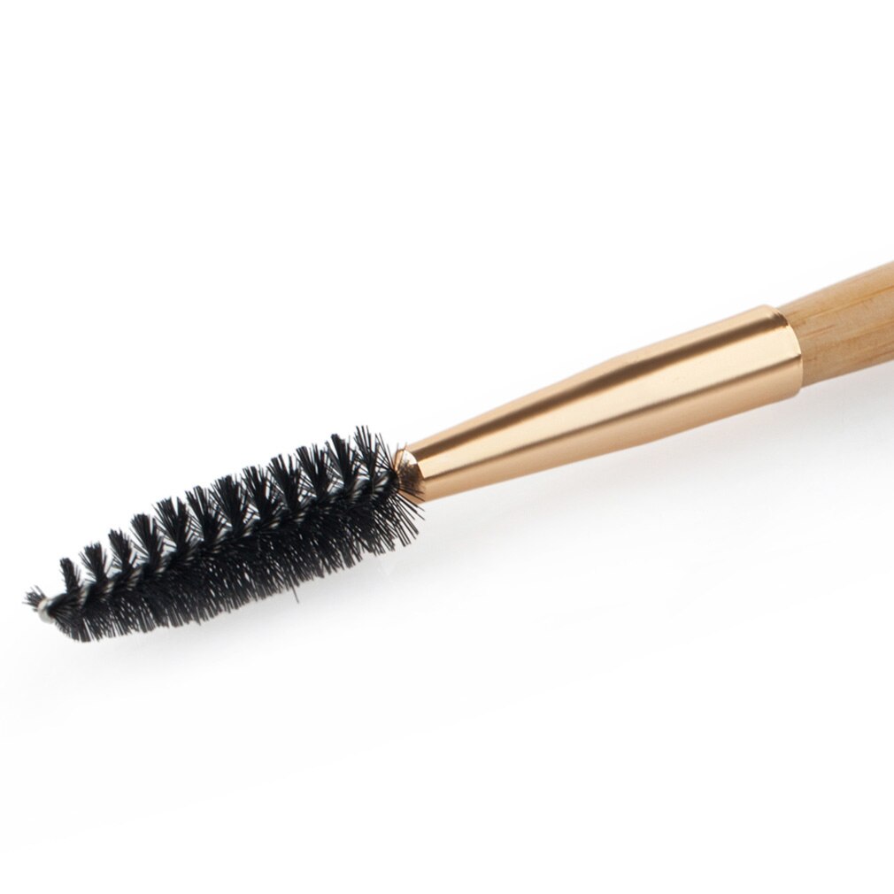 Beauty Cosmetics Makeup Eyebrow Comb Bamboo Handle Double Ended Brush 1 piece Drop Shipping Wholesale - ebowsos