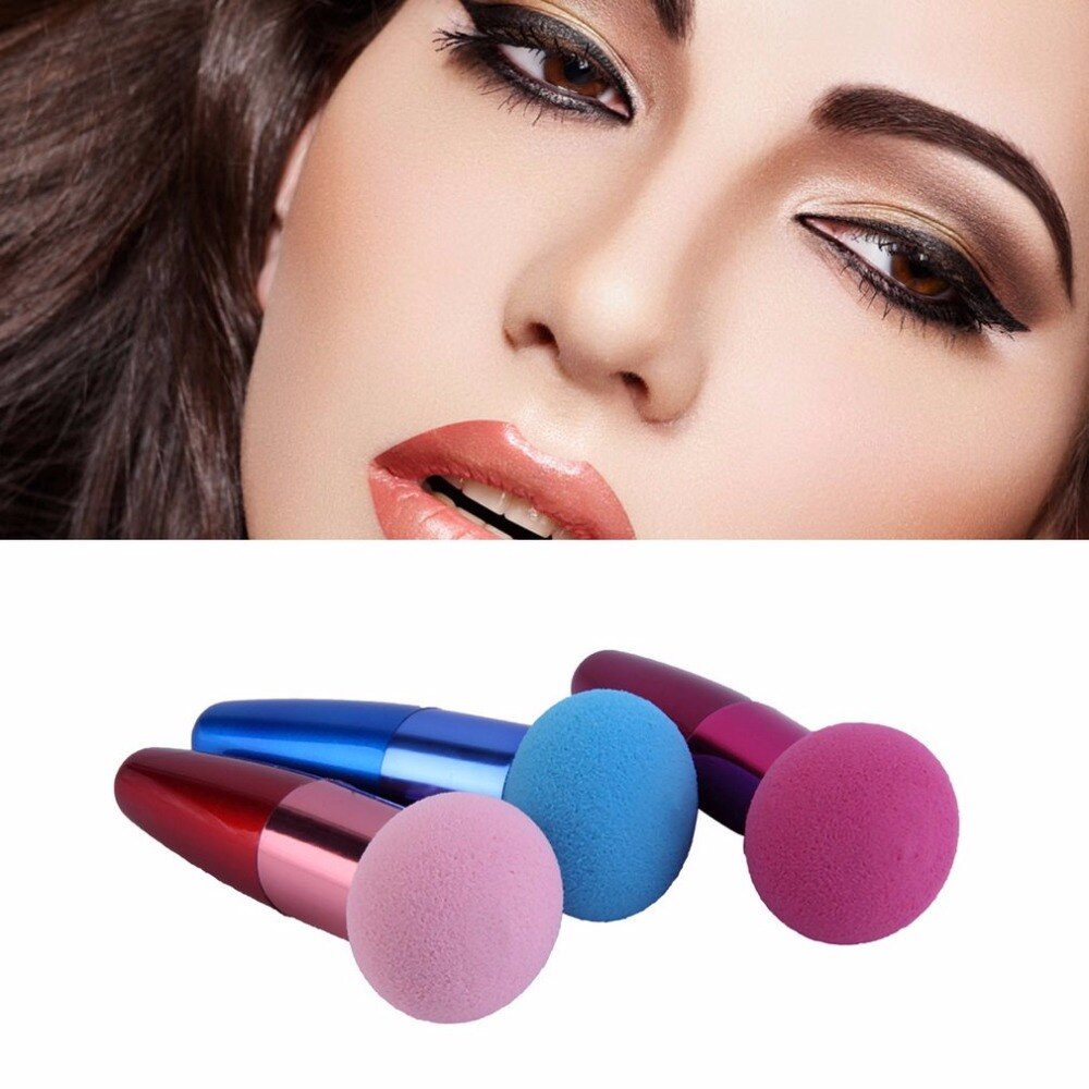 Beauty Professional Cosmetic Puff Makeup Sponge Blend Smooth Round Shaped Powder Puff Makeup Tool - ebowsos