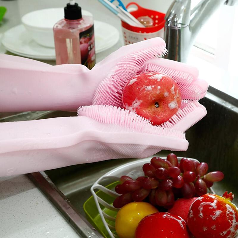 Best seller Silicone Dishwashing Cleaning Multifunctional Magic Gloves - ebowsos