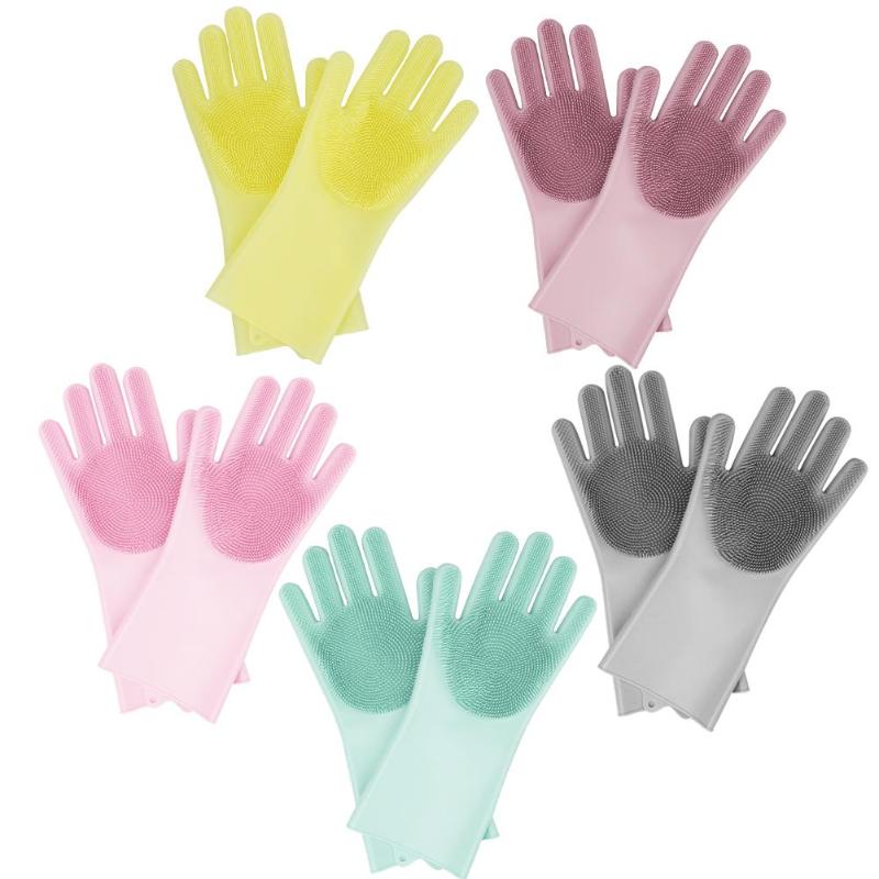 Best seller Silicone Dishwashing Cleaning Multifunctional Magic Gloves - ebowsos