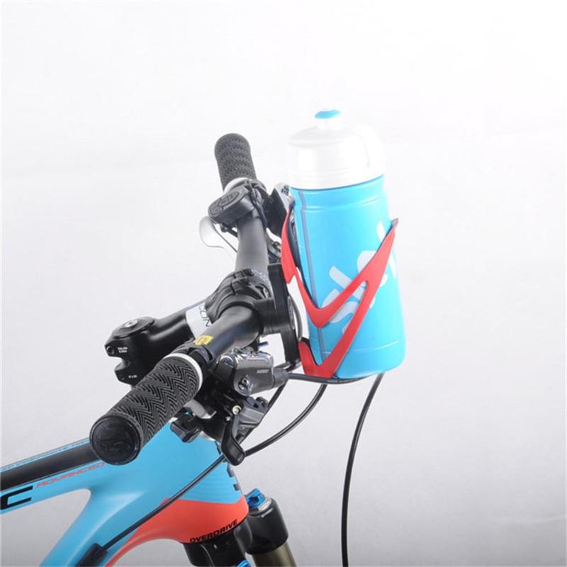 Bicycle 360 Degree Rotating Bottle Holder Cycling Water Bottle Cage Base Convertor Handlebar Seatpost Mount MTB Bike Black-ebowsos