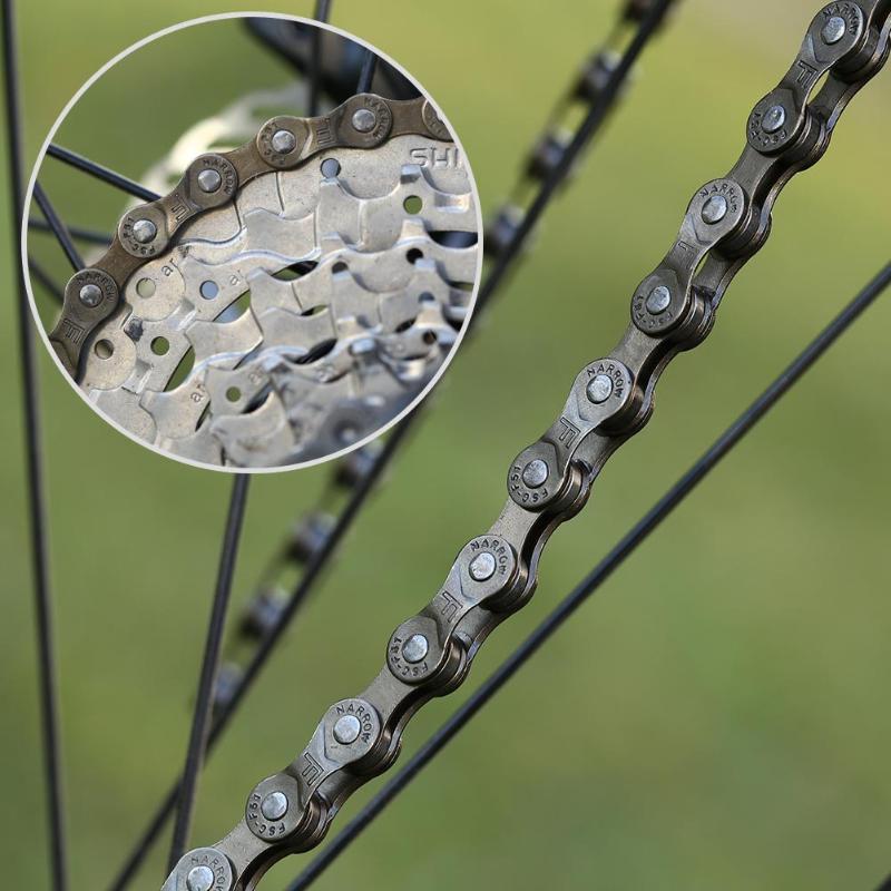 Bicycle Chain 116 Links 21/24 Speed MTB Mountain Bike Cycling Steel Chain Bicycle Chain Durable For Track Bikes Fixed Gear-ebowsos