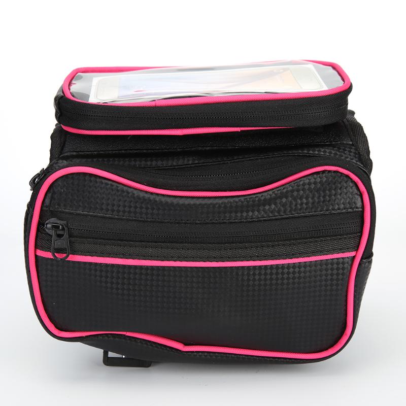 Bicycle Front Tube Bag Convenient Practical User-friendly Design Mountain Bike Double Side Touch Screen Pouch Pannier-ebowsos