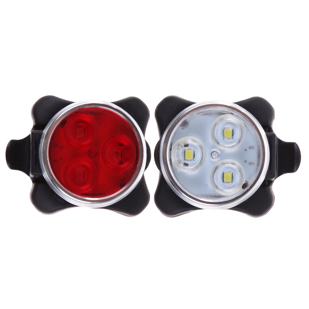 Bicycle Light Front LED Bike Taillight Head Rear Rechargeable Light USB Charging Lights Cycling Tools-ebowsos