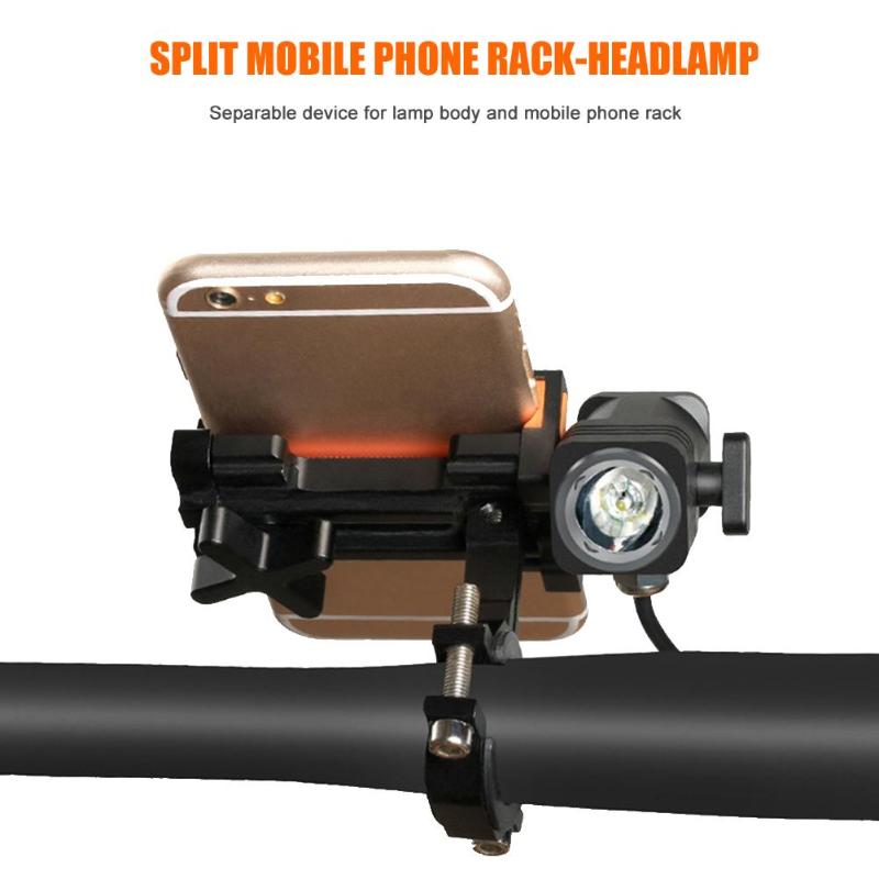 Bicycle Phone Holder Bike Handlebar Clip Stand Universal Motorcycle GPS Mount Bracket with Lamp Outdoor Bike Road Cycling Part-ebowsos