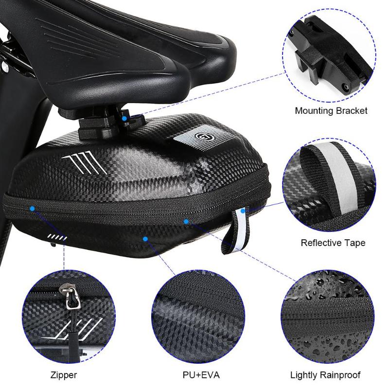 Bicycle Saddle Bag Waterproof Rear Bag Reflective Cycling Rear Tail Bag cover cycling Seat Tail Large Bag Bike Accessories-ebowsos