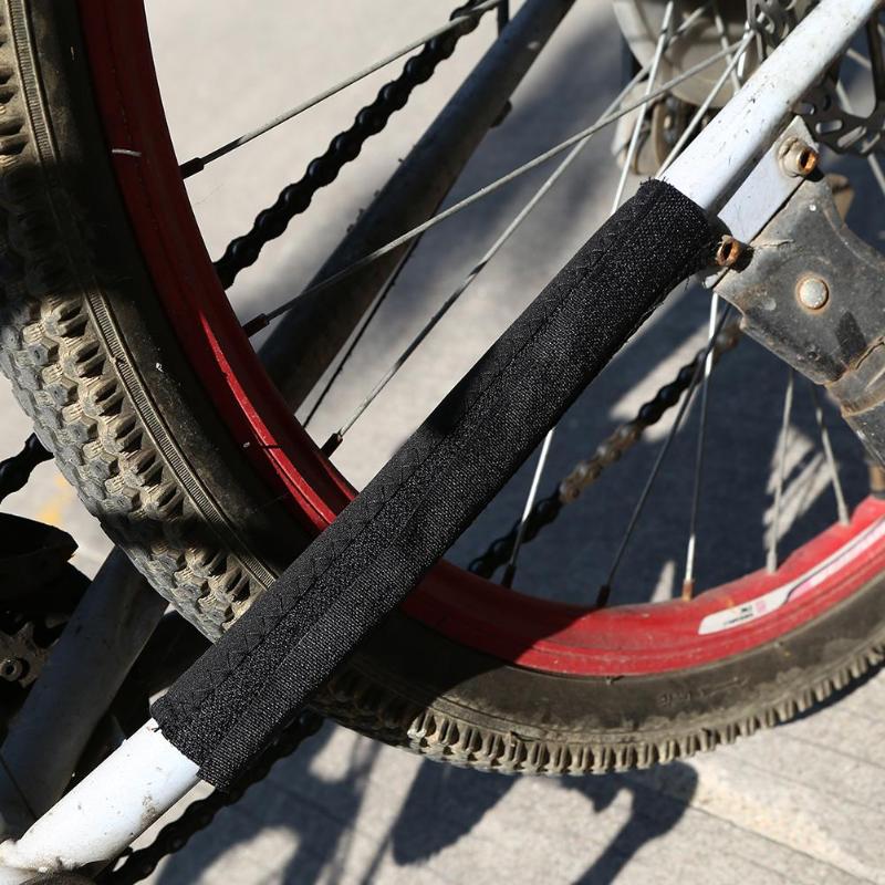 Bike Bicycle Frame Chain Stay Posted Durable Protector Black Polyester Chain Guard Protection Cycling Accessories-ebowsos