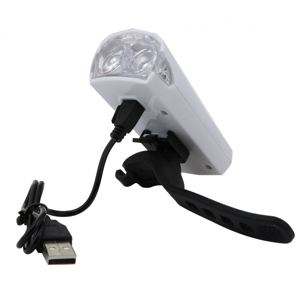 Bike Bicycle Front Rechargerable Light Ultra Bright Torch Light Cycling Lamp with USB Charging Cable US#V-ebowsos