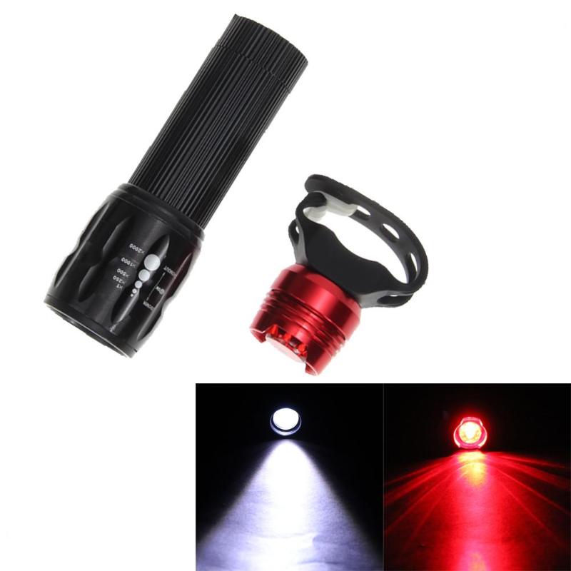 Bike Headlight 500LM Adjustable Flashlight and Taillight Kit Ultra LED-ebowsos