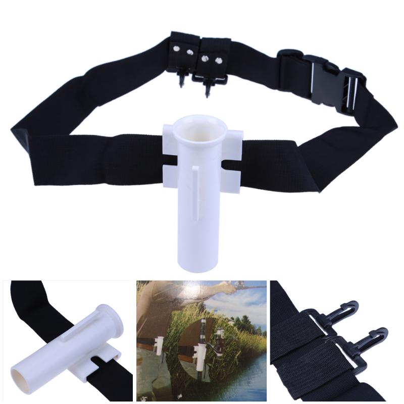 Black Adjustable Belt Waist Fishing Rod Holder Professional Waist Gimba Fighting Belt Fishing Rod Holders Fishing Tools-ebowsos