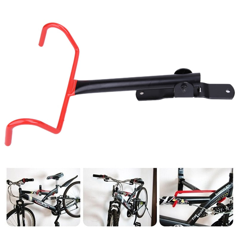 Black Bicycle Wall Mount Bike Mount Rack Stand Solid Steel Wall Hanger Hook Holder Cycling Parking Rack Bicycle Accessories-ebowsos