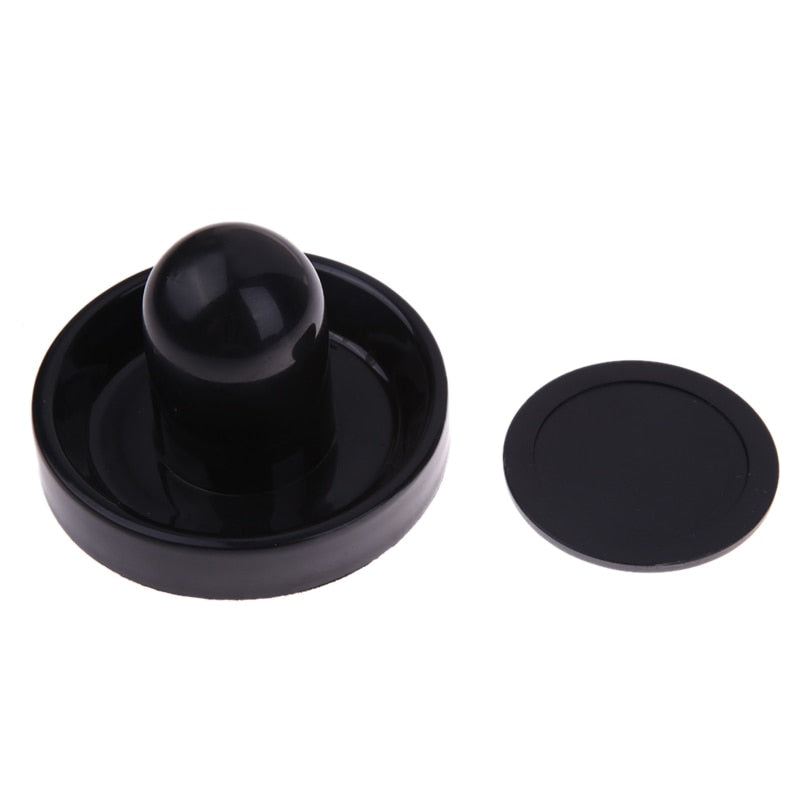 Black Pusher 96mm Air Hockey Table Felt Pusher Mallet Goalies with 1pc 63mm Puck For Table Games Tools-ebowsos