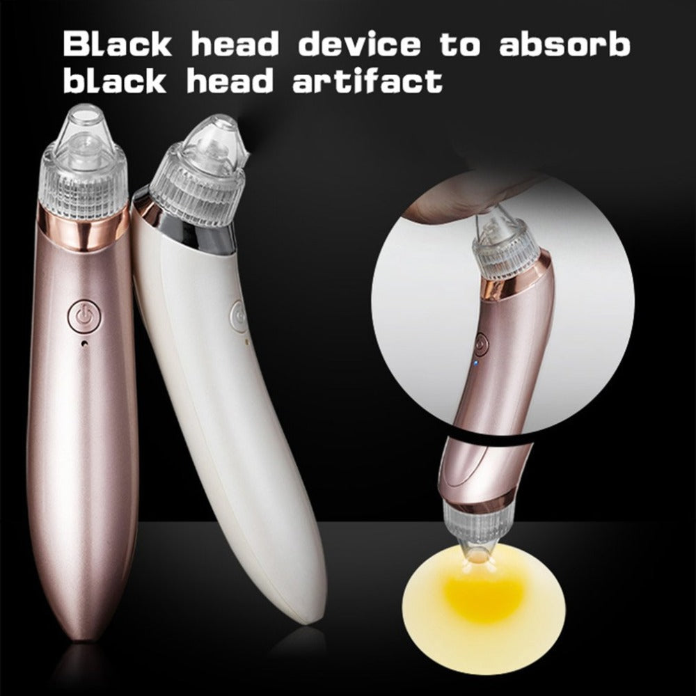 Blackhead Remover USB Rechargeable Blackhead Vacuum Suction Remover Set Blackhead Extractor Tool with 4 Multi-Functional Probe - ebowsos