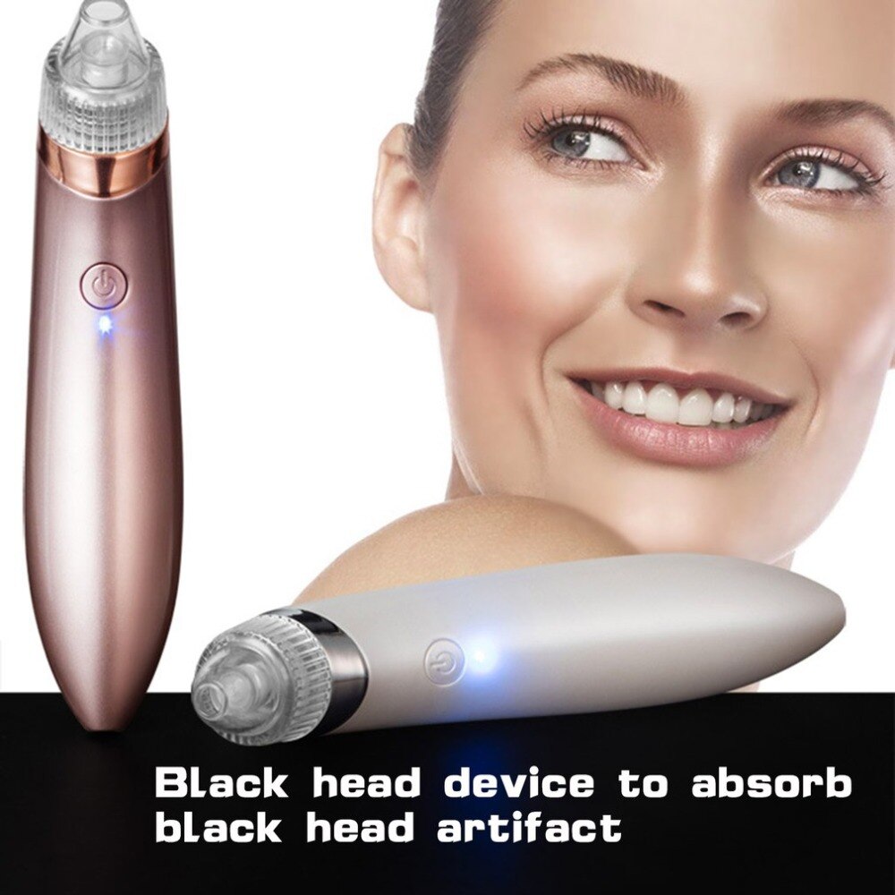 Blackhead Remover USB Rechargeable Blackhead Vacuum Suction Remover Set Blackhead Extractor Tool with 4 Multi-Functional Probe - ebowsos