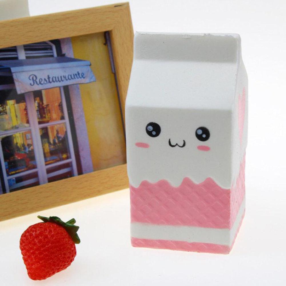 Bottle Milk Box Carton Slow Rising Cute Phone Straps Pendant Cream Scented Cake Bread Kids Fun Toy Gift-ebowsos