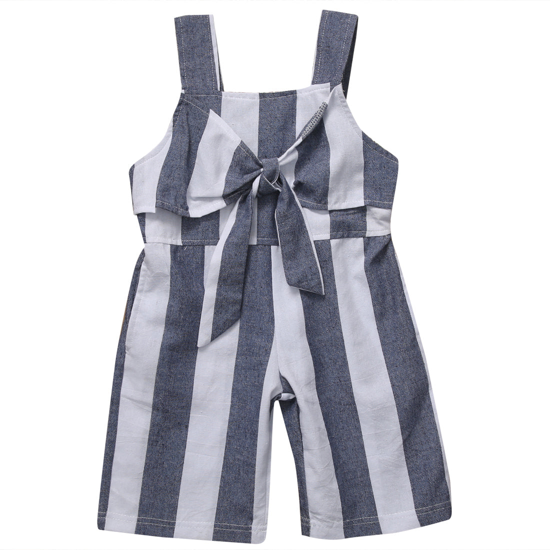 Bow striped Toddler Kid Baby Girl Jumpsuit Summer Striped Bodysuit Romper Sunsuit Outfit ina - ebowsos