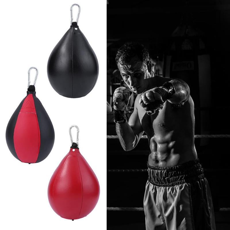 Boxing Punch Bag Pear Shape PU Leather Speed Ball Swivel Boxing Punch Bag Punching Training Speedball Training Ball Speed bag-ebowsos