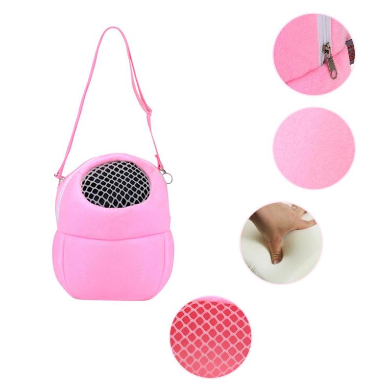 Breathable Plush Hamster Cage Portable Small Pet Warm Bed Pet Squirrel Hedgehog House Kangaroo Carrier Bag Accessories Supplies - ebowsos